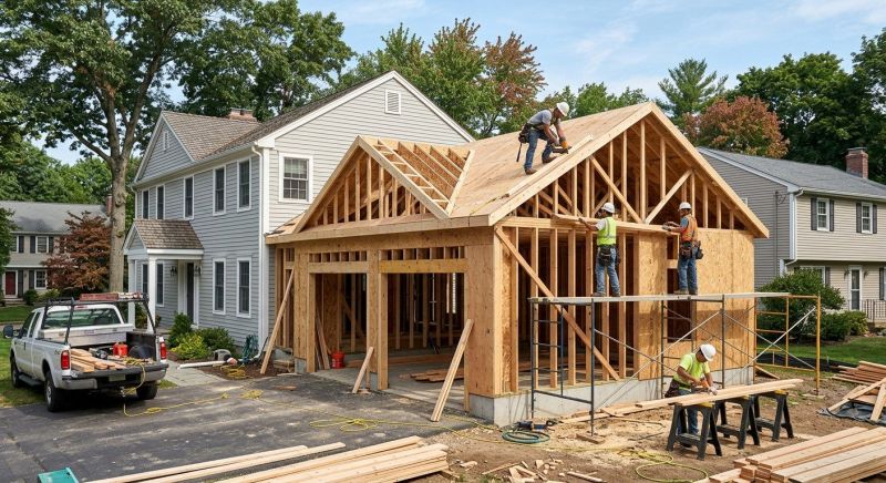 Two Story Garage Construction in Katy, TX